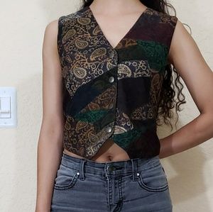 colorful vintage large gossip vest